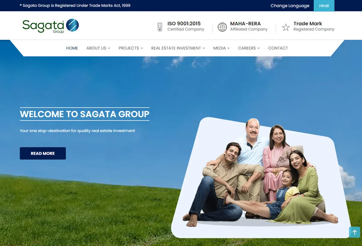 Web Design and Development Project Sagata Group Digital Marketing Services