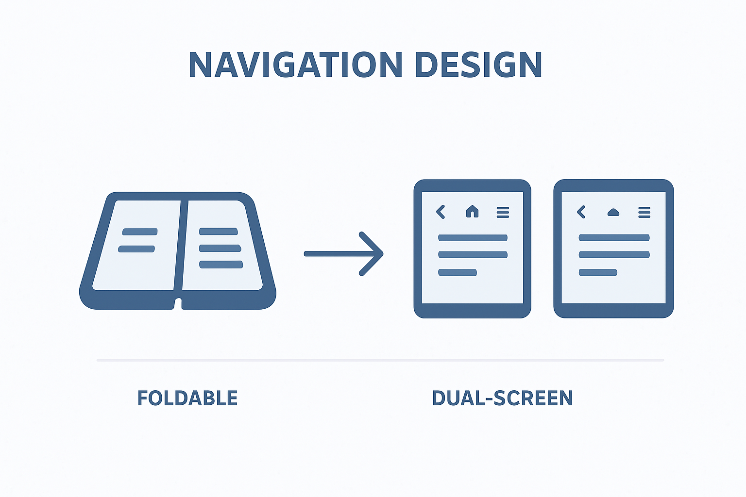 Navigation layouts for foldable devices