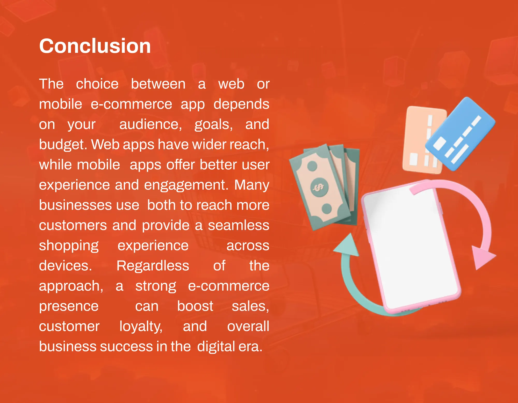 Conclusion of ecommerce website vs app