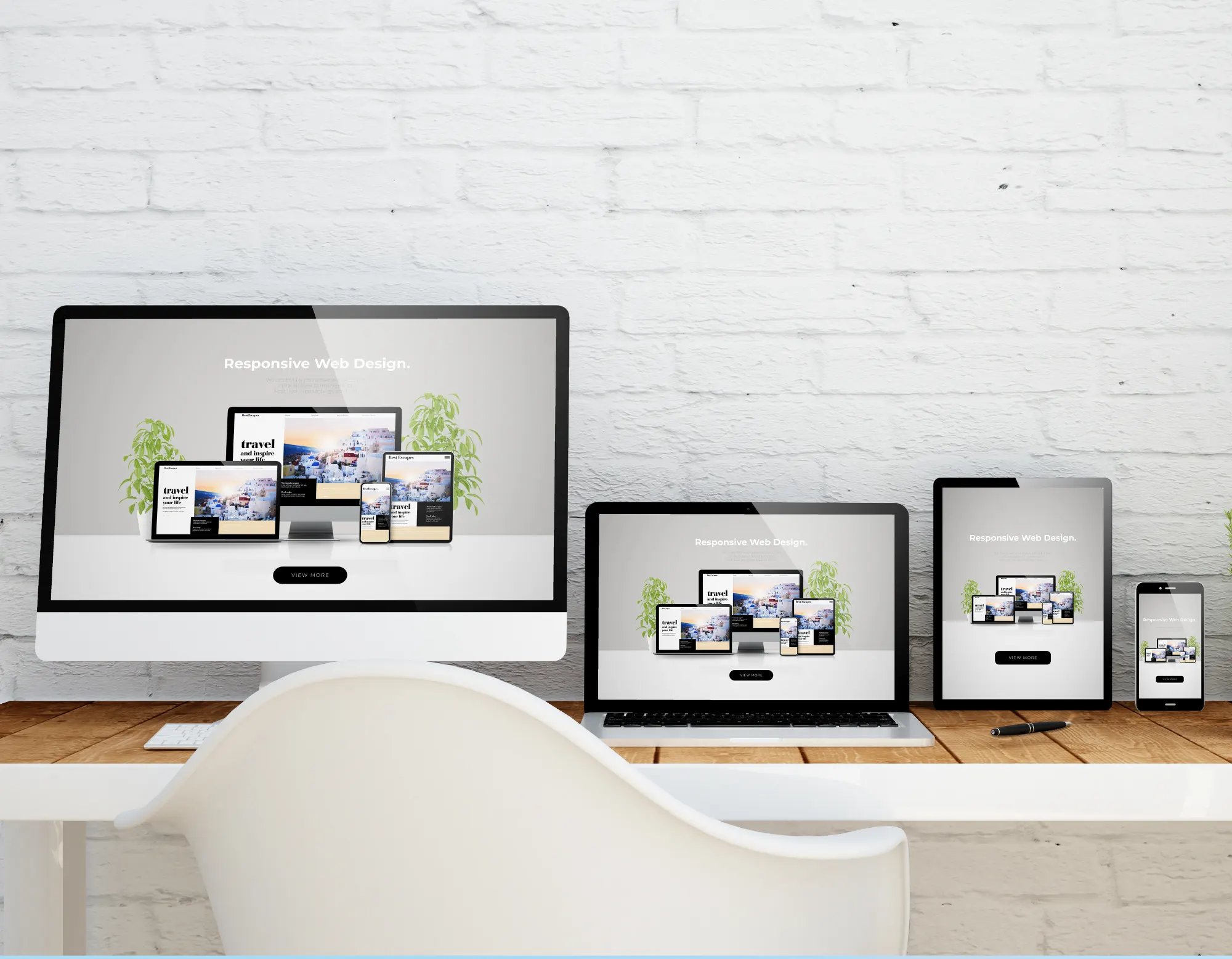 Responsive website mockup for businesses