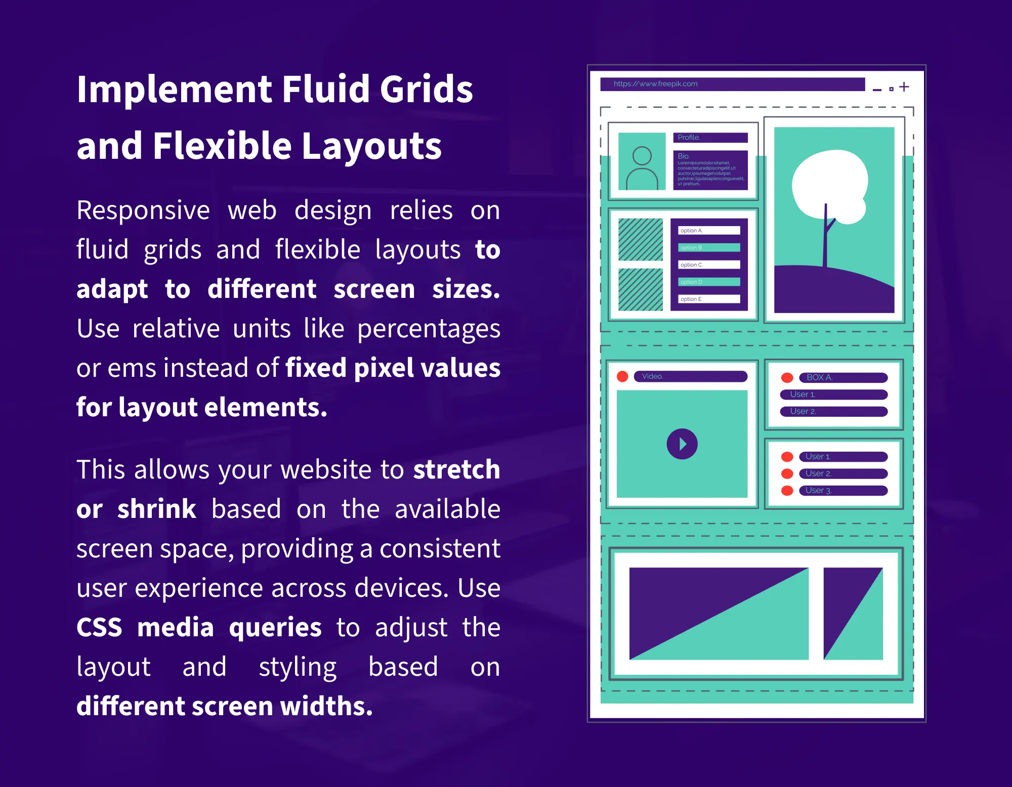 Implement Fluid Grids and Flexible Layouts