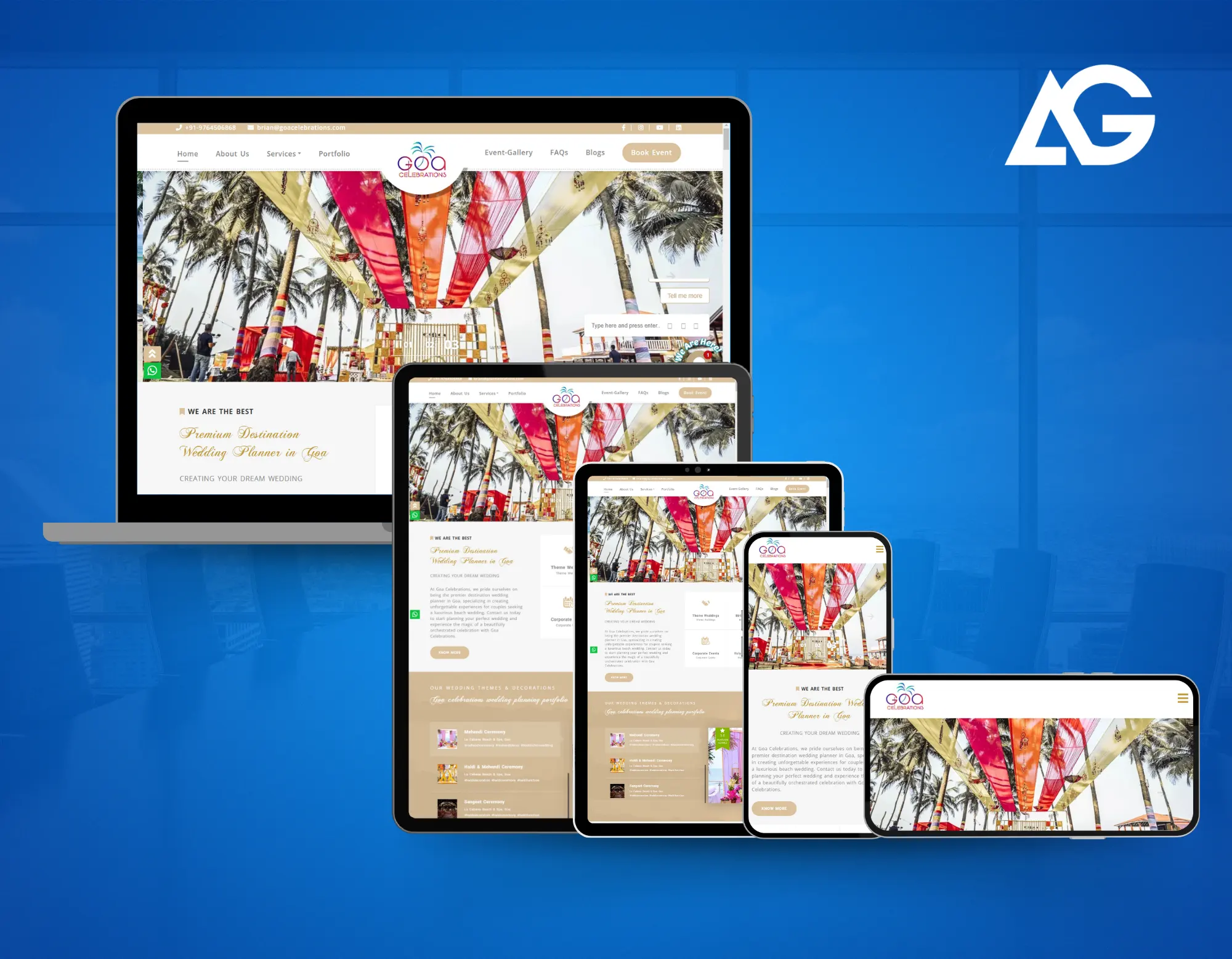 Responsive web design develop by Antsglobe ensuring seamless user experience on all devices